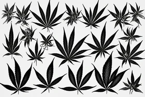 marijuana tattoo idea