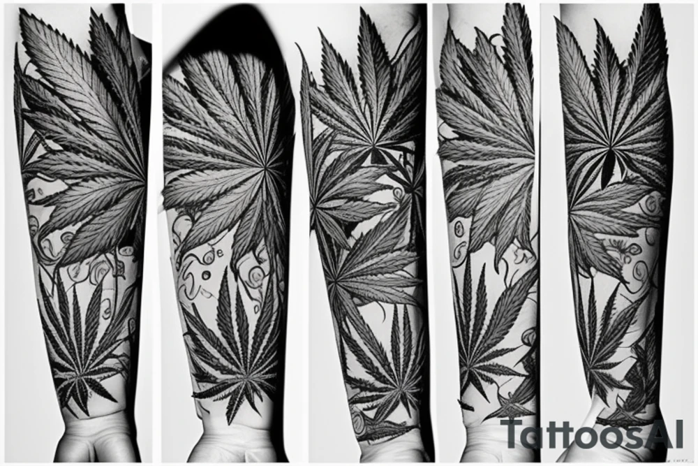 marijuana tattoo idea