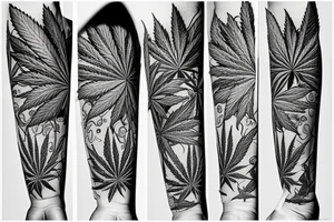 marijuana tattoo idea