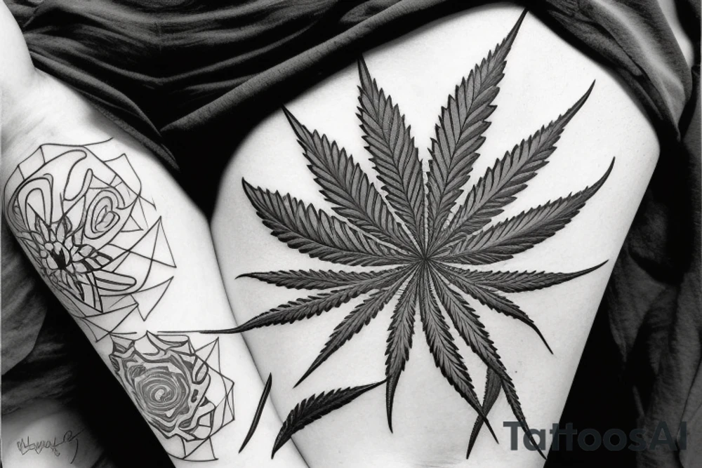 marijuana tattoo idea