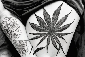 marijuana tattoo idea