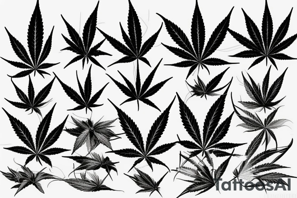 marijuana tattoo idea