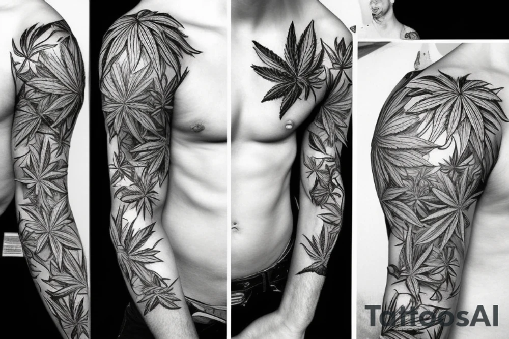 marijuana tattoo idea