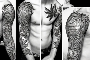marijuana tattoo idea