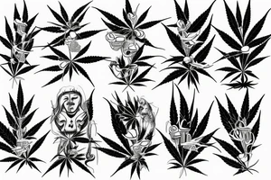 marijuana tattoo idea