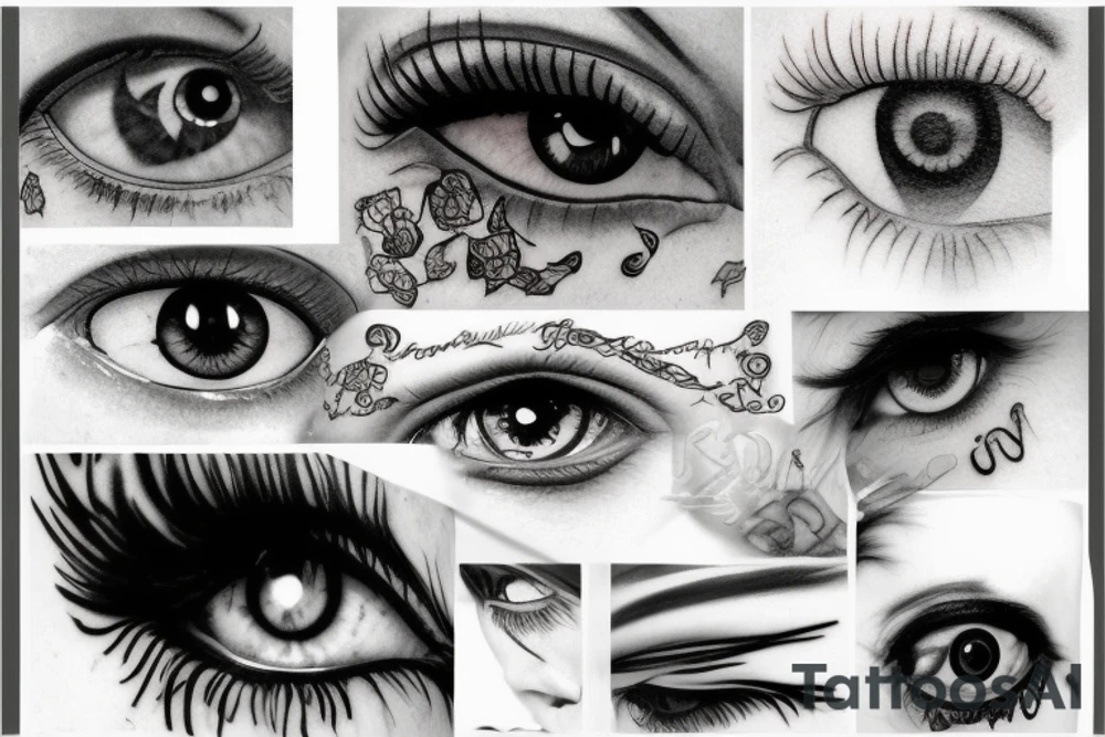 beautiful eyes tattoo idea