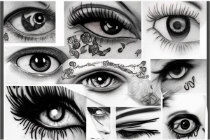 beautiful eyes tattoo idea