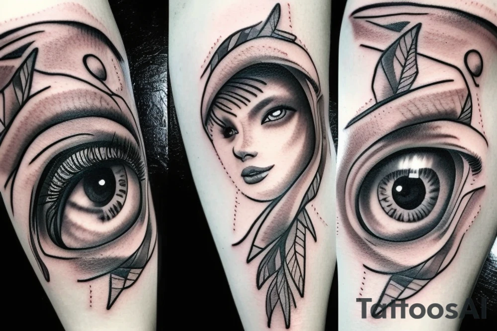 beautiful eyes tattoo idea