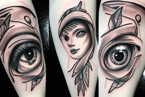 beautiful eyes tattoo idea