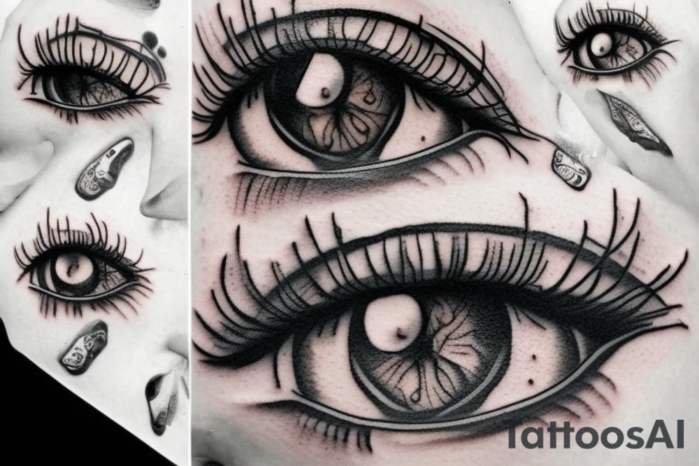 beautiful eyes tattoo idea