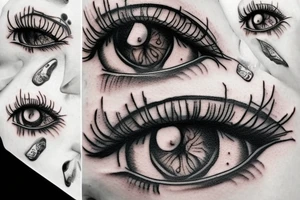 beautiful eyes tattoo idea