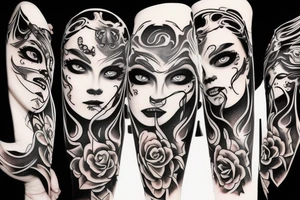 demon face tattoo idea