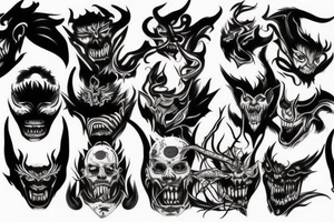 demon face tattoo idea