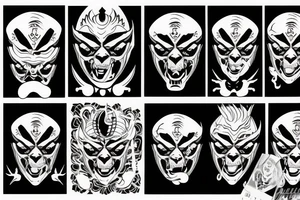demon face tattoo idea