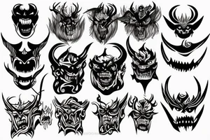 demon face tattoo idea