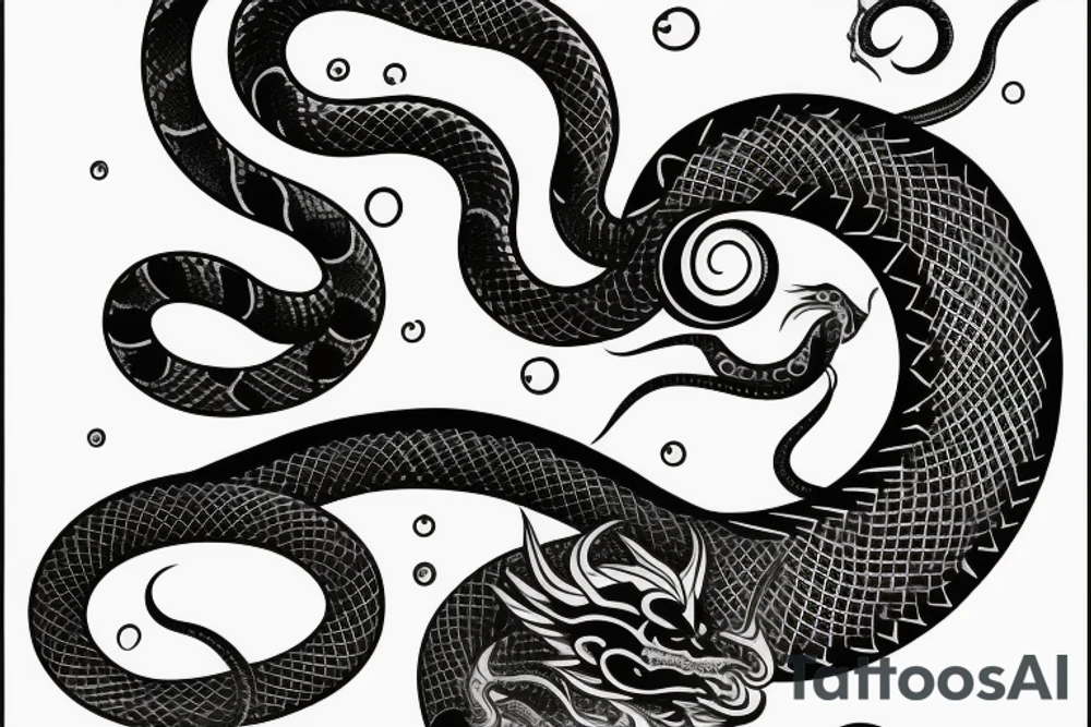 cosmic dragon snake on left arm and left
chest tattoo idea cosmic dragon snake on left arm and left
chest tattoo idea