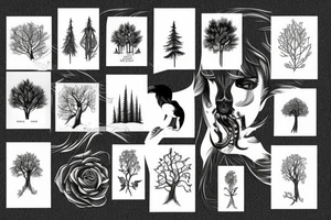 dense forest tattoo idea