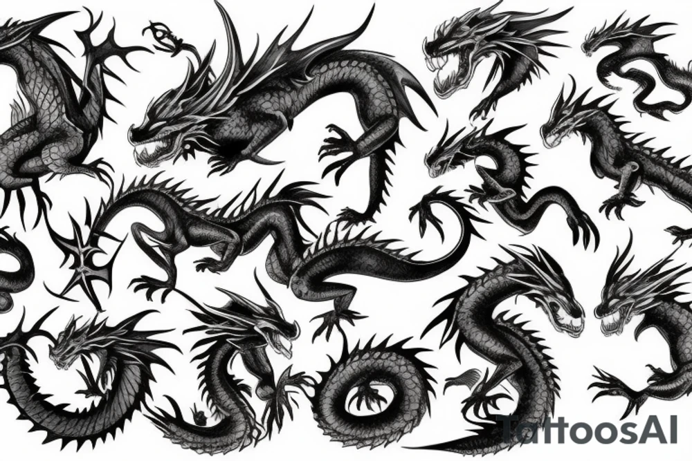 dragon beast tattoo idea