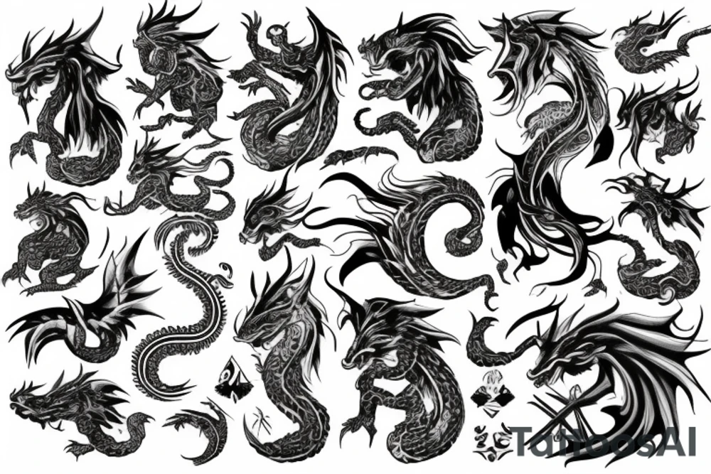 luck dragon tattoo idea