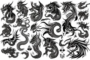 luck dragon tattoo idea