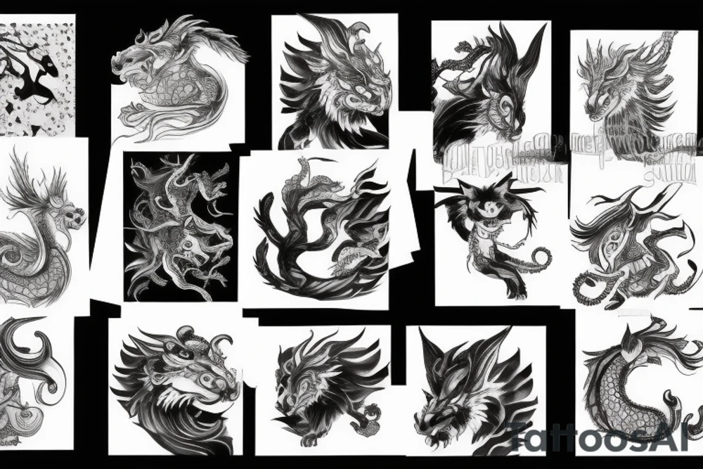 luck dragon tattoo idea