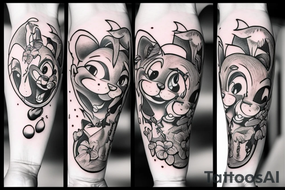 Tom and Jerry tattoo idea