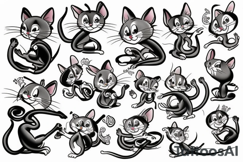 Tom and Jerry tattoo idea