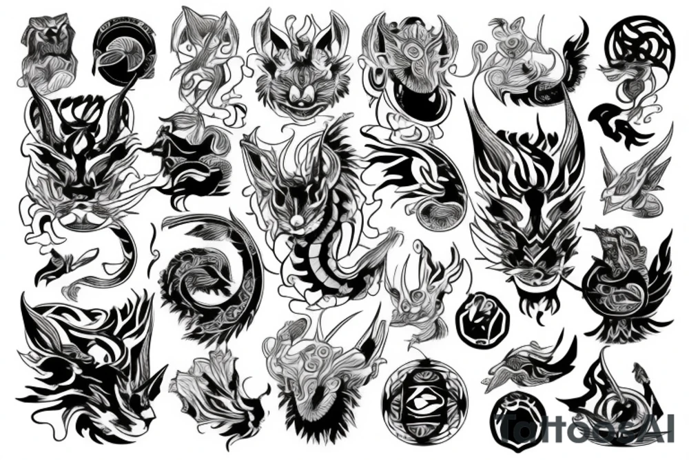 luck dragon tattoo idea
