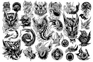 luck dragon tattoo idea
