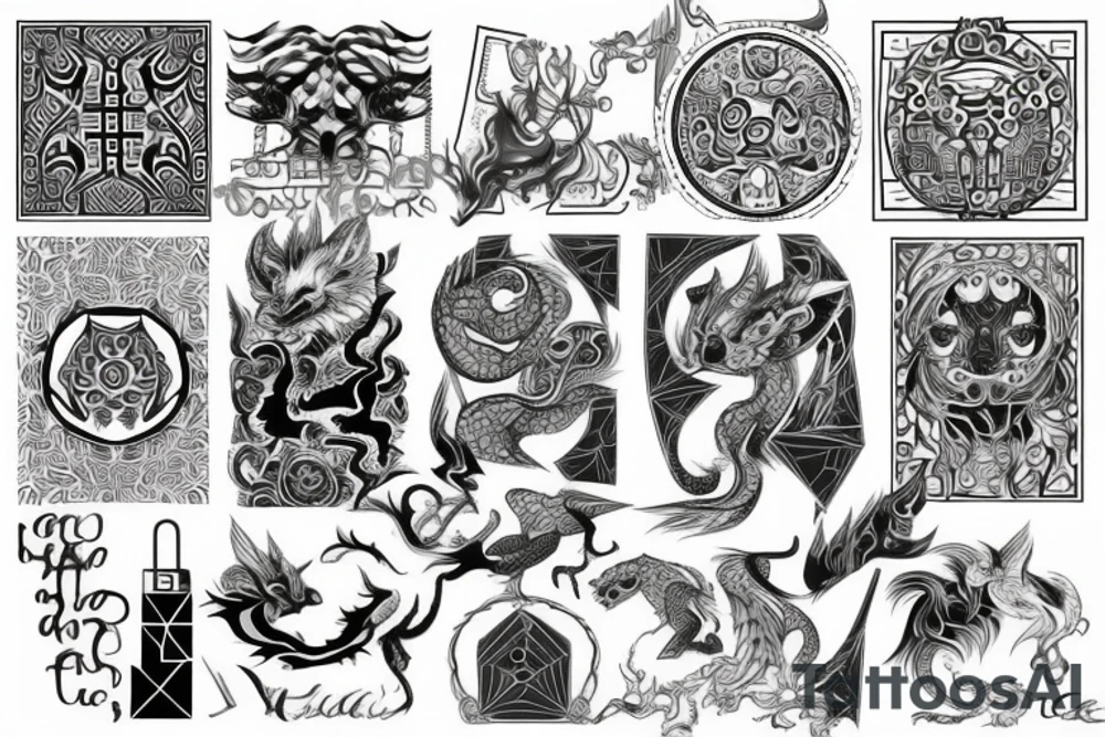 luck dragon tattoo idea