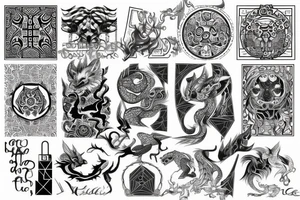 luck dragon tattoo idea