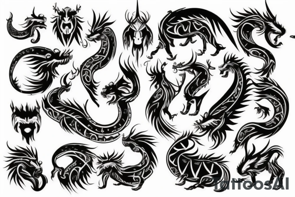luck dragon tattoo idea