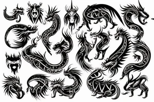 luck dragon tattoo idea