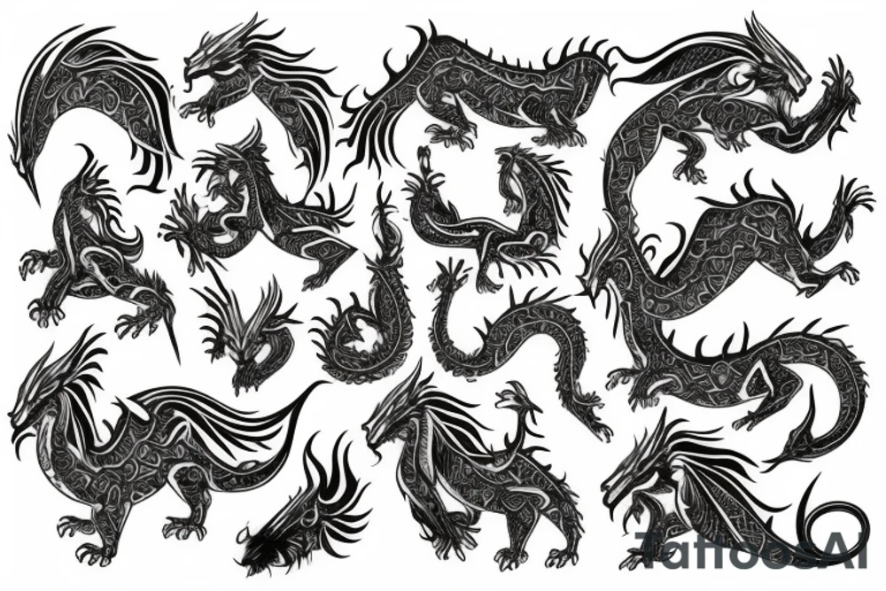 luck dragon tattoo idea