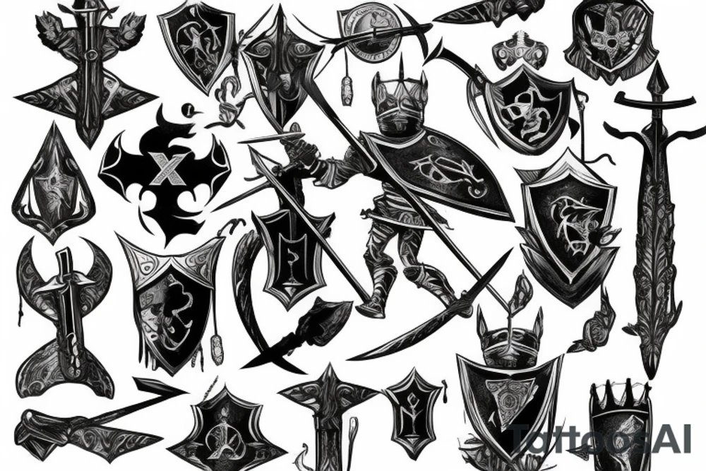 knight protector of the world with sword tattoo idea knight protector of the world with sword tattoo idea