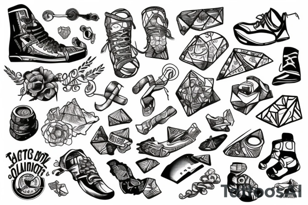Rock climbing tattoo idea
