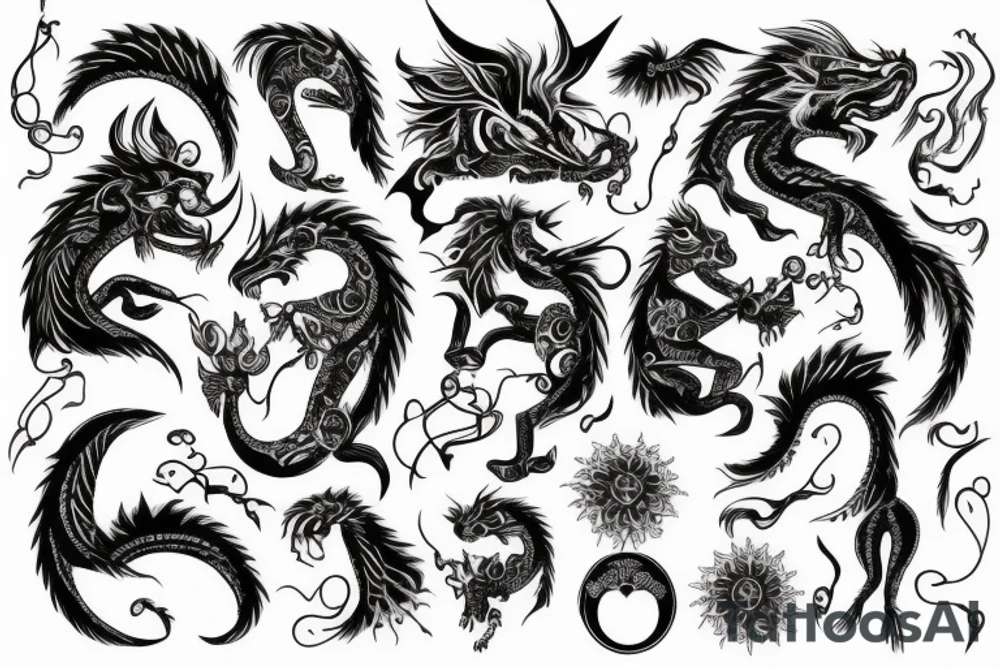luck dragon tattoo idea