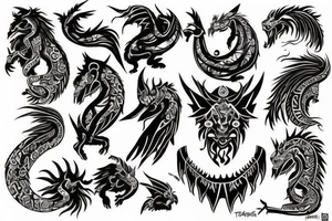 luck dragon tattoo idea