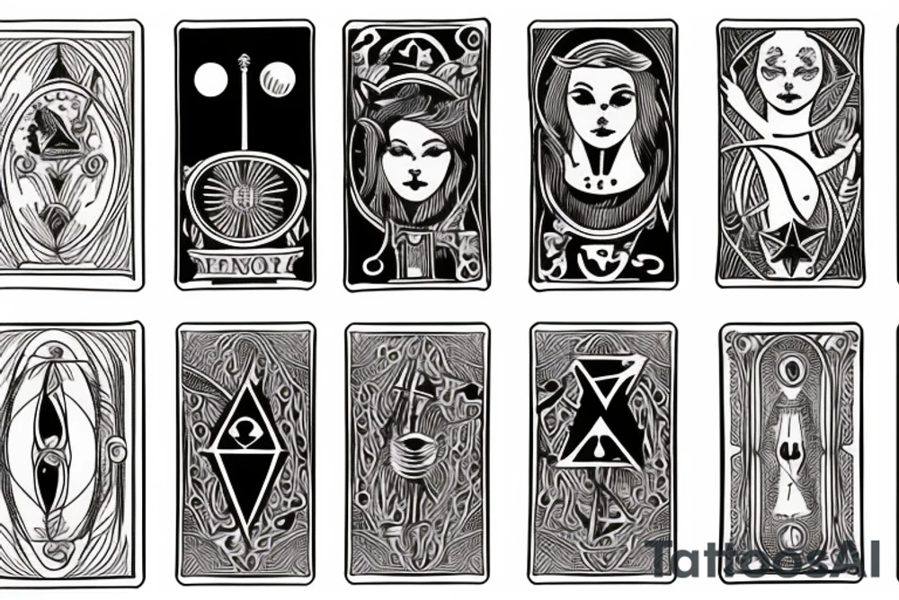 Tarot card tattoo idea