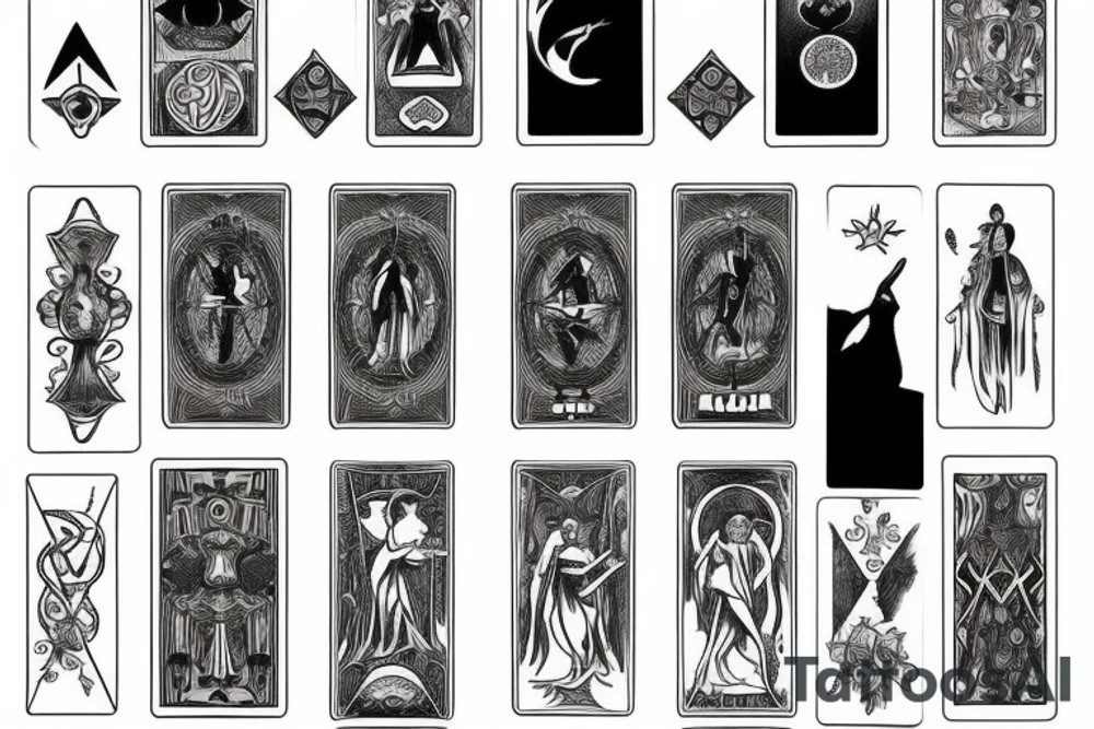 Tarot card tattoo idea