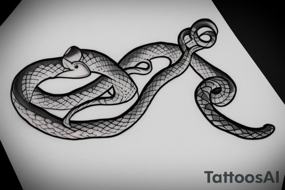 Snake with a sword tattoo idea