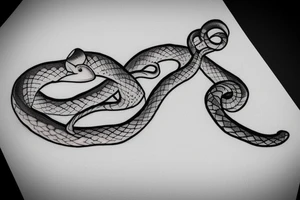 Snake with a sword tattoo idea