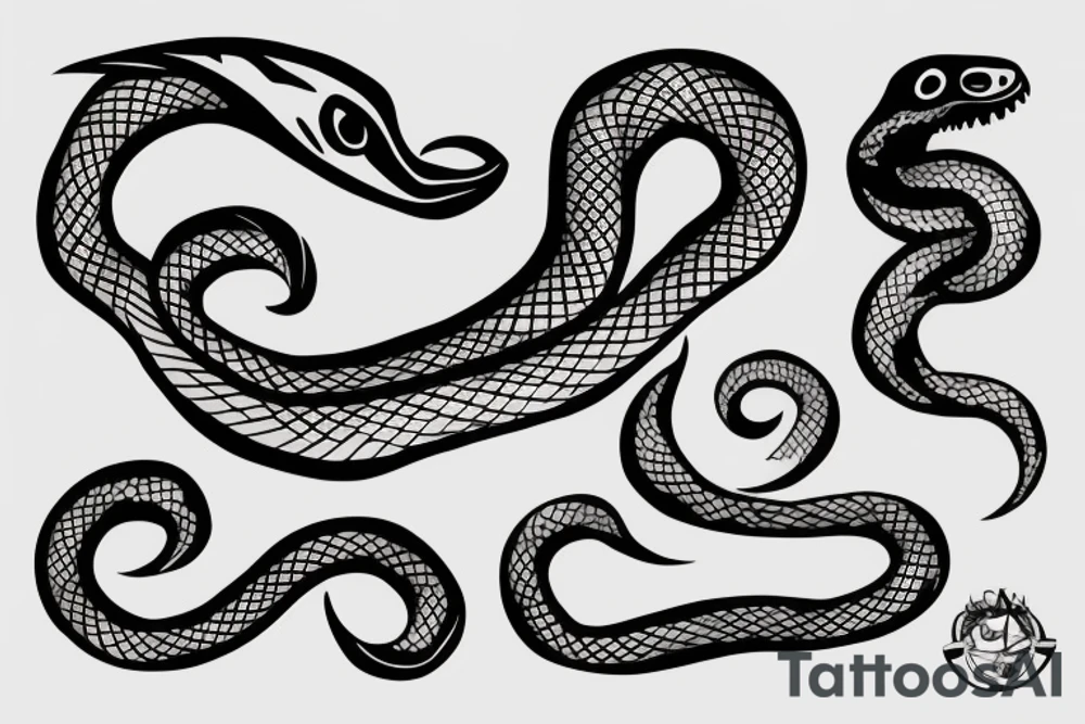 Snake with a sword tattoo idea
