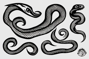 Snake with a sword tattoo idea