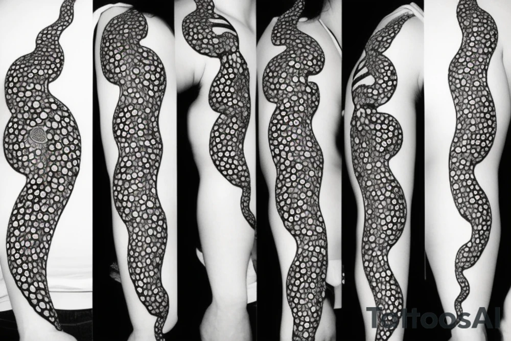Snake with flowers tattoo idea