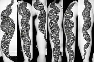 Snake with flowers tattoo idea