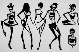 Dancing woman tattoo idea