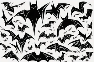 Bat flying tattoo idea