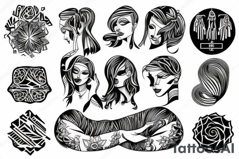 Woman dancing tattoo idea