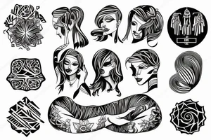 Woman dancing tattoo idea